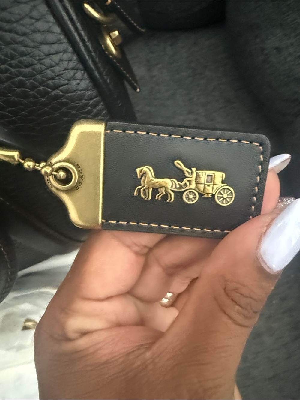 Coach Ruby satchel 25 black & gold - Picture 4 of 8